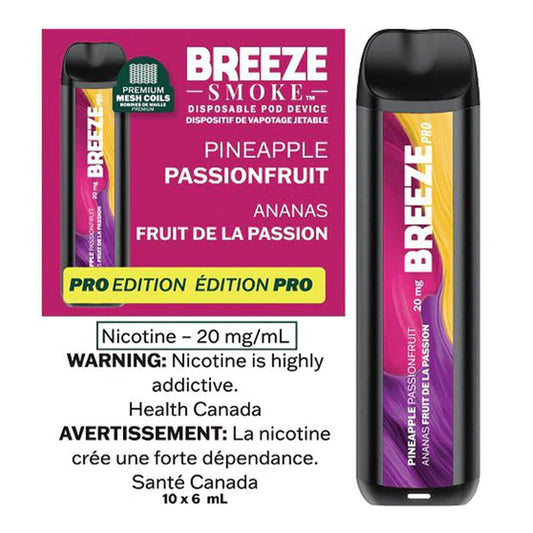 Breeze Smoke Pro Disposable Pineapple Passionfruit 6ml