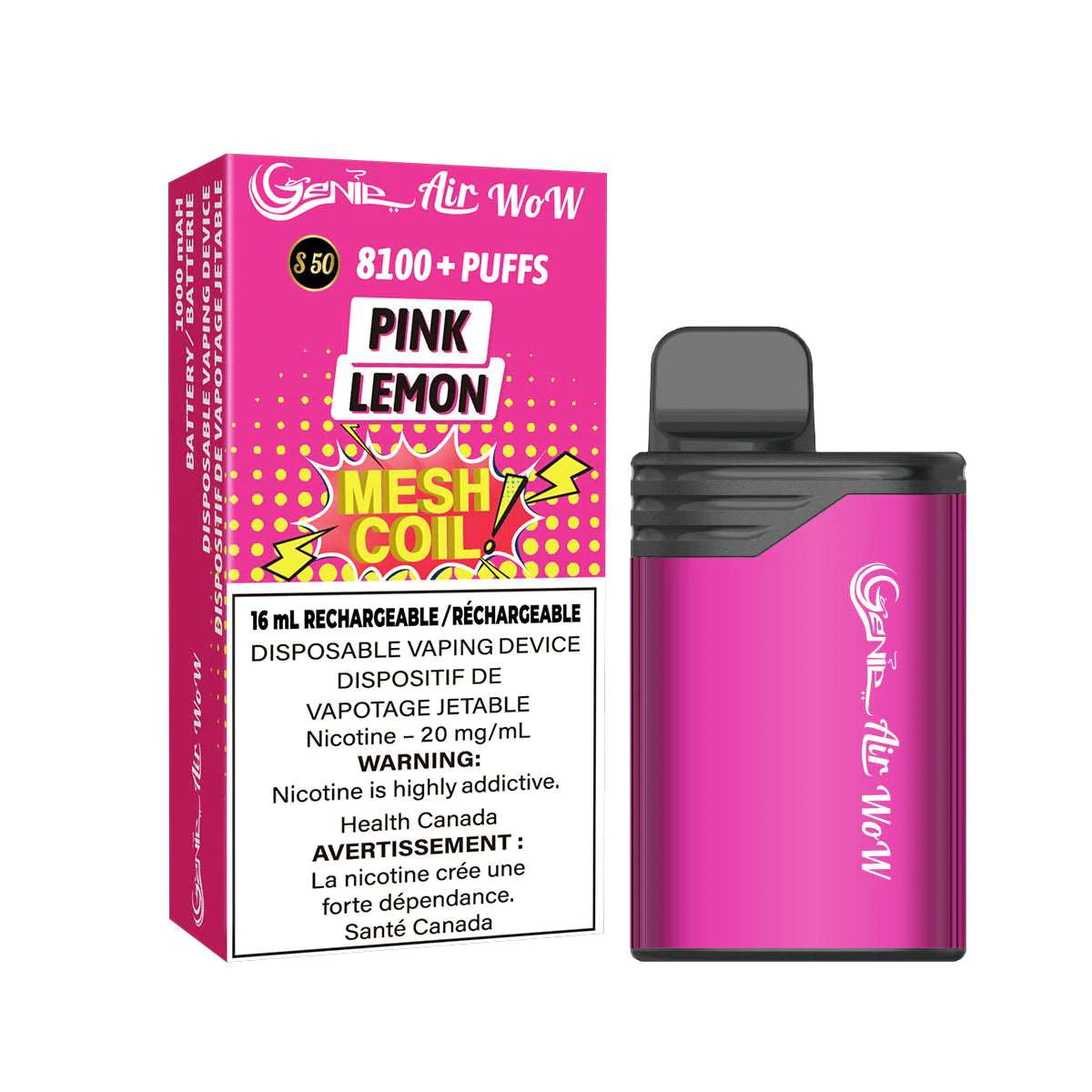 Genie Air Wow 8100 Disposable Pink Lemon