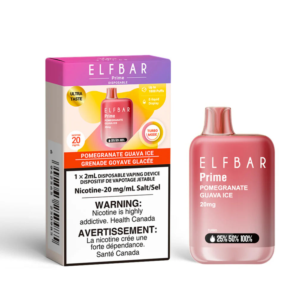 ELF BAR Disposable Prime 1800 Pomegranate Guava Ice ONT