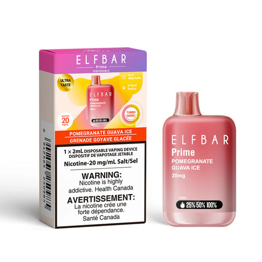 ELF BAR Disposable Prime 1800 Pomegranate Guava Ice ONT