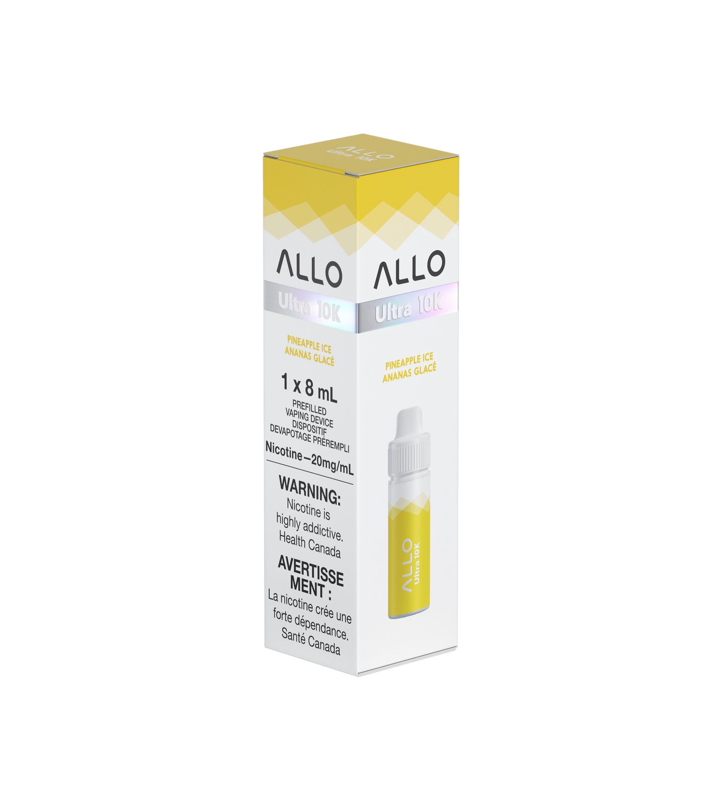 Allo Ultra 10K Hybrid Disposable Pineapple Ice Vaping Device Kit ONT