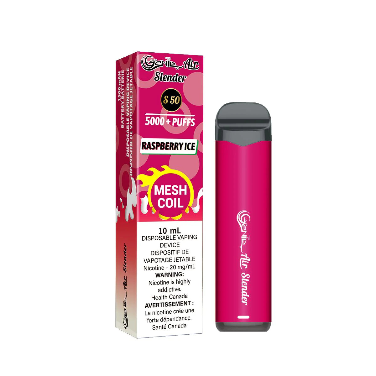 Genie Air Slender 5000 Disposable Raspberry Ice