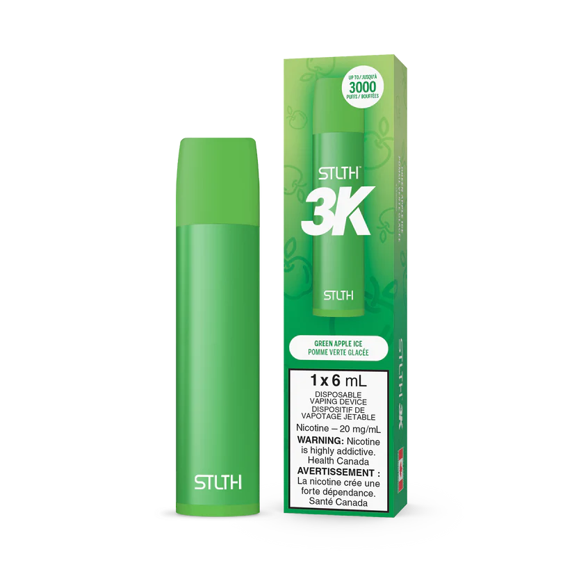 STLTH Disposable 3K GREEN APPLE ICE