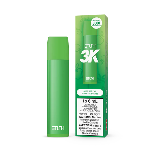 STLTH Disposable 3K GREEN APPLE ICE