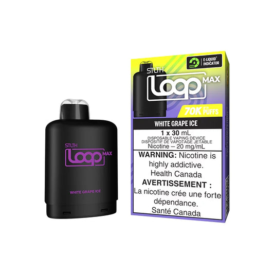 STLTH LOOP MAX 70K Pods White Grape Ice ONT