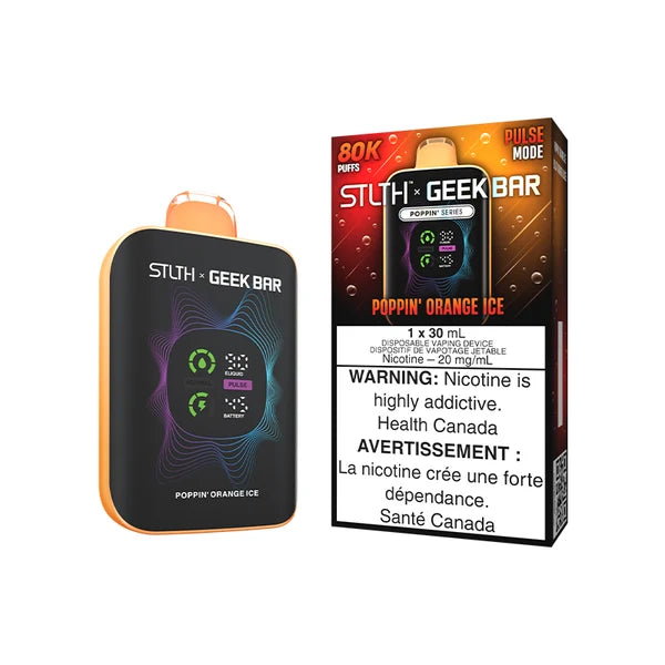 STLTH x GEEK BAR 80K Poppin Orange Ice Disposable Vape Canada