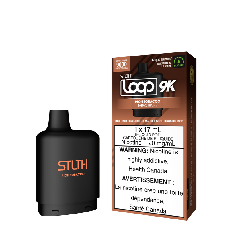 STLTH LOOP 9K Pods Rich Tobacco