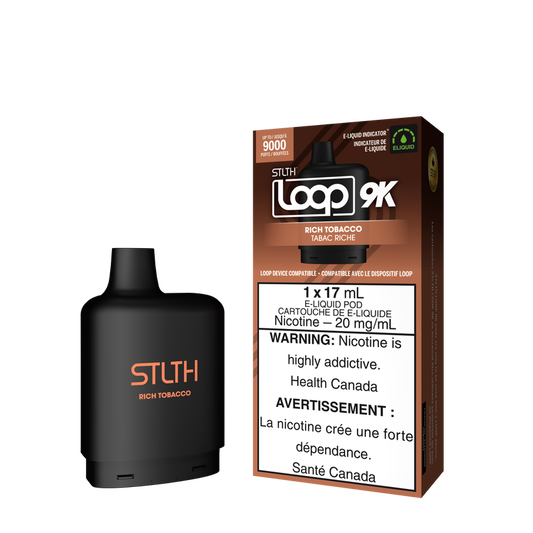 STLTH LOOP 9K Pods Rich Tobacco