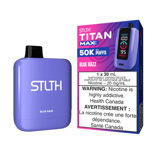 STLTH Disposable TITAN MAX 50K Blue Razz ONT