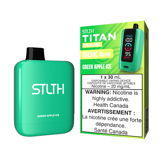 STLTH Disposable TITAN MAX 50K Green Apple Ice ONT