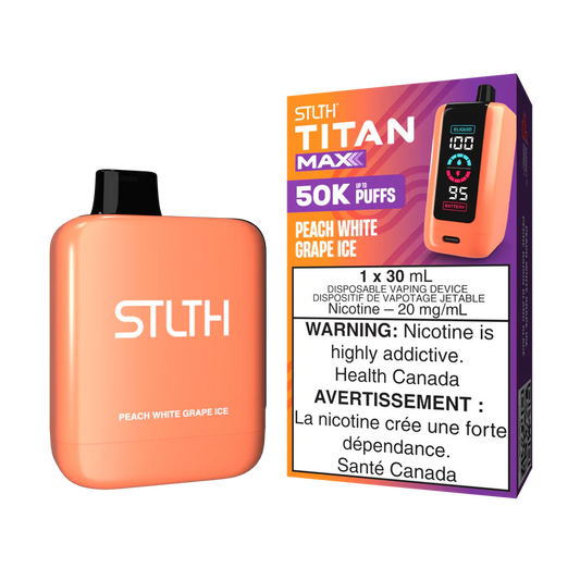 STLTH Disposable TITAN MAX 50K Peach White Grape Ice ONT