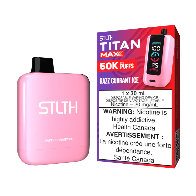 STLTH Disposable TITAN MAX 50K Razz Currant Ice ONT