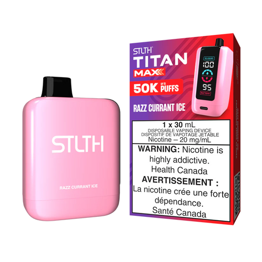 STLTH Disposable TITAN MAX 50K Razz Currant Ice ONT