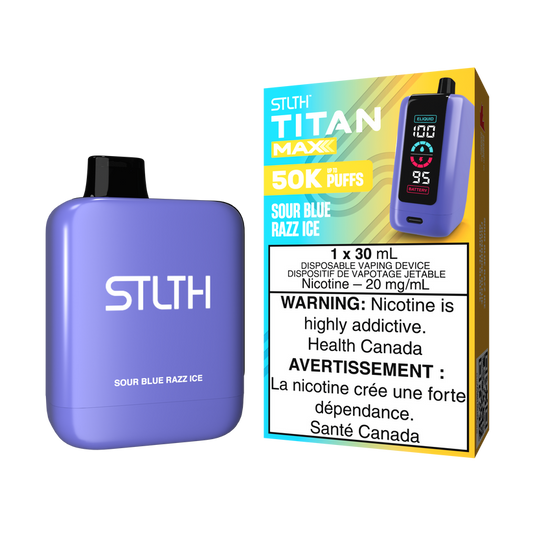 STLTH Disposable TITAN MAX 50K Sour Blue Razz Ice ONT