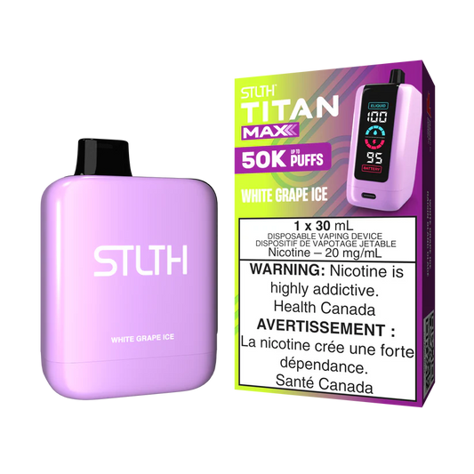 STLTH Disposable TITAN MAX 50K White Grape Ice ONT