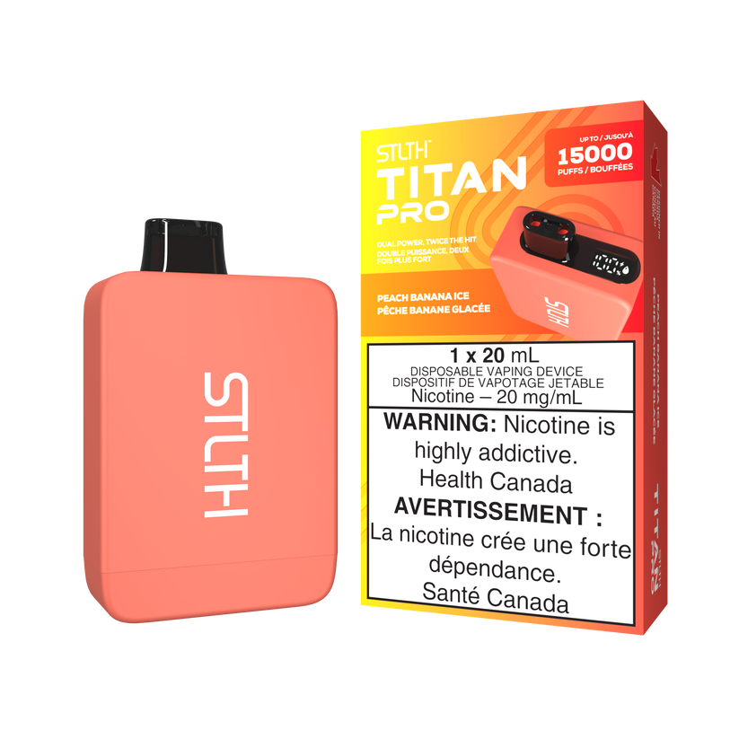 STLTH Disposable TITAN Pro 15000 Peach Banana Ice