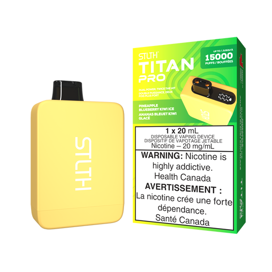 STLTH Disposable TITAN Pro 15000 Pineapple Blueberry Kiwi Ice