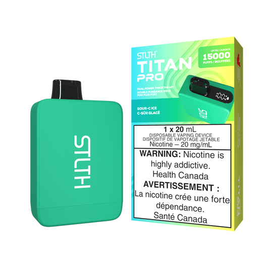 STLTH Disposable TITAN Pro 15000 Sour C Ice ONT