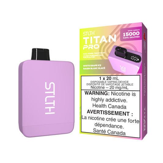 STLTH Disposable TITAN Pro 15000 White Grape Ice