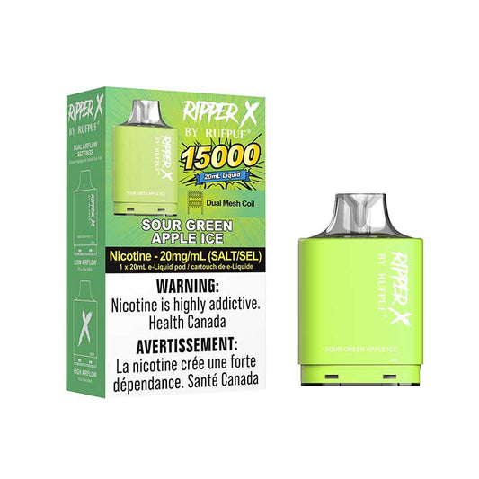 Ripper 15000 Level X Pods Sour Green Apple Ice