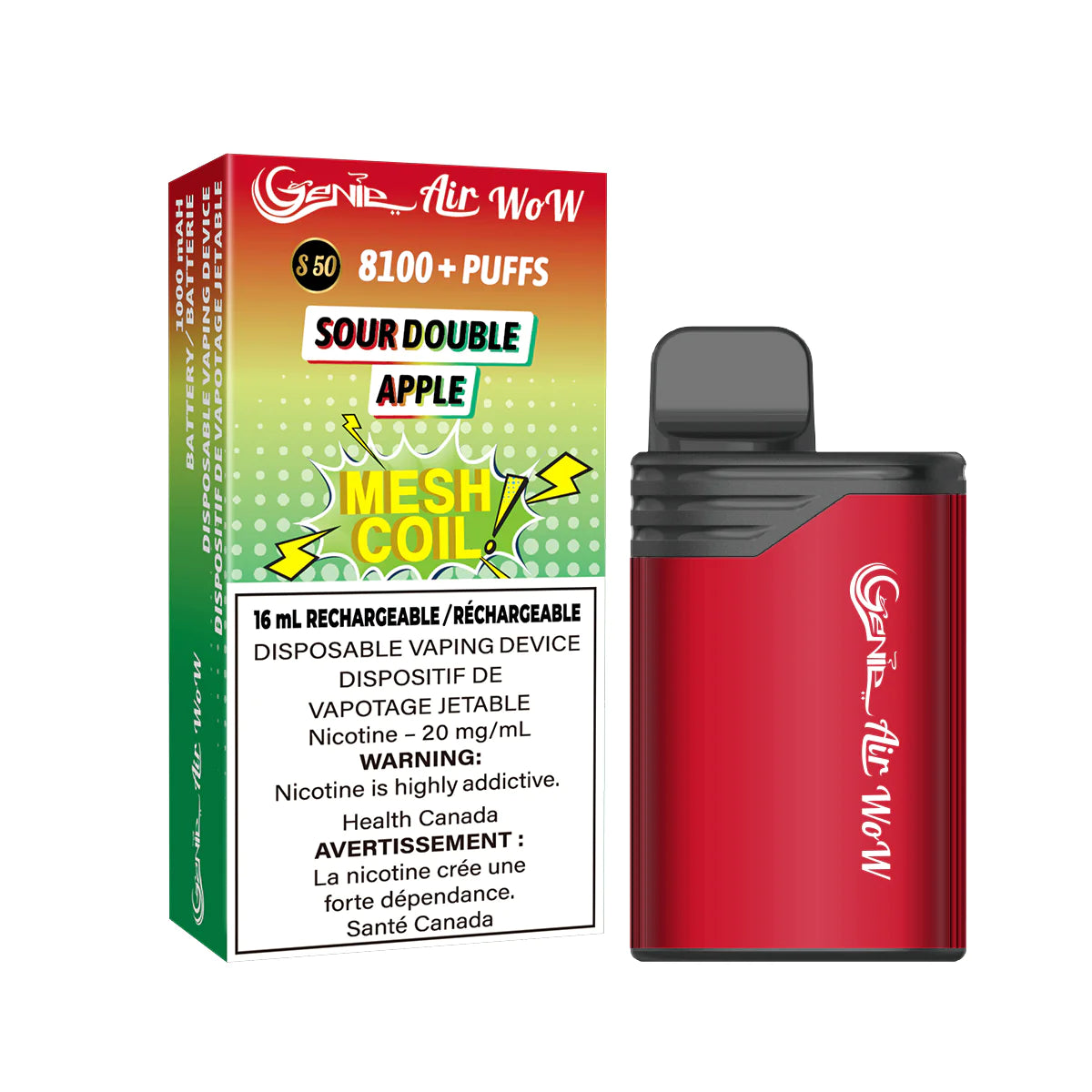 Genie Air Wow 8100 Disposable Sour Double Apple