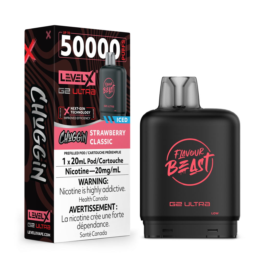 Flavour Beast G2 Ultra Level X POD Strawberry Classic Iced ONT