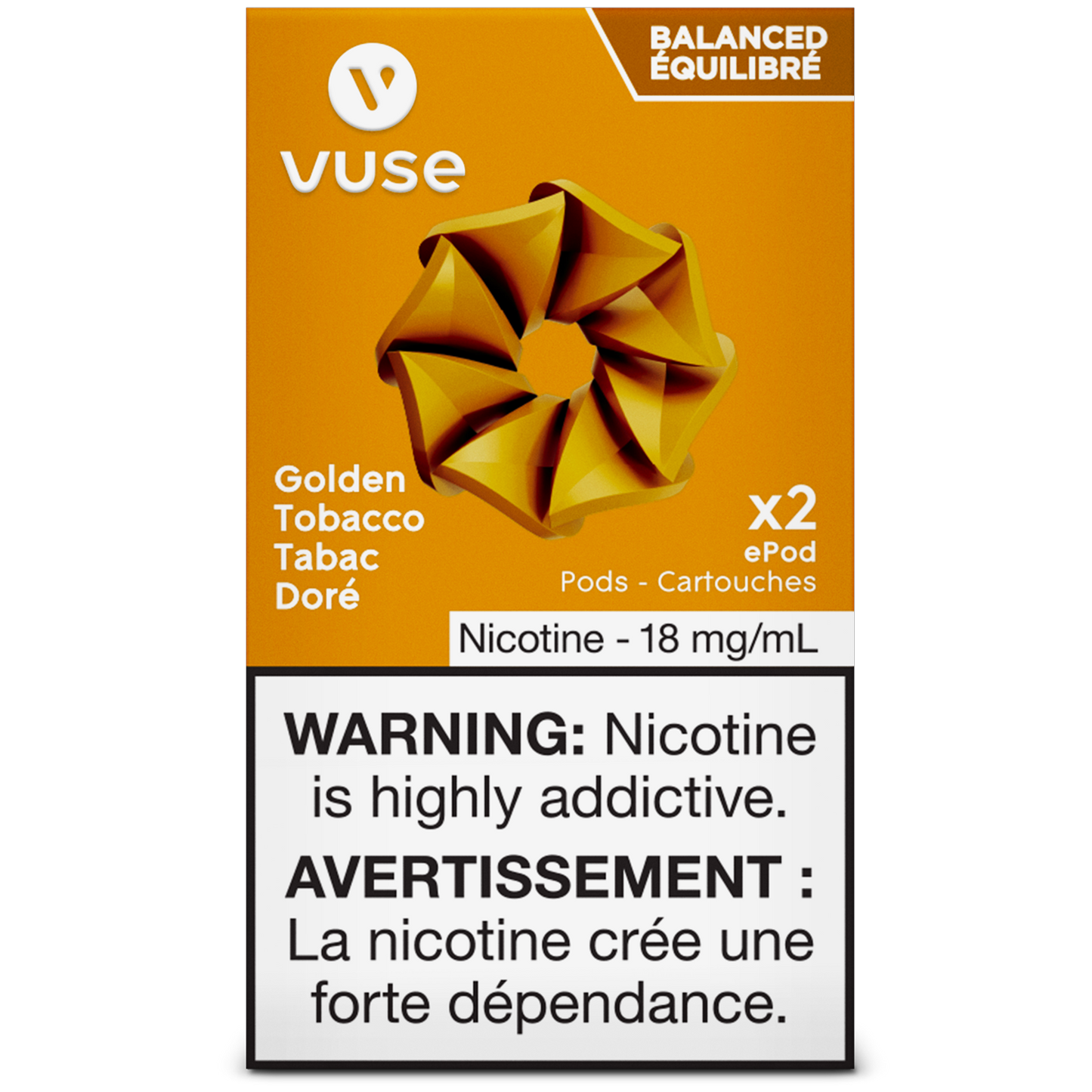 Vuse ePod Golden Tobacco Pods (2x) ONT