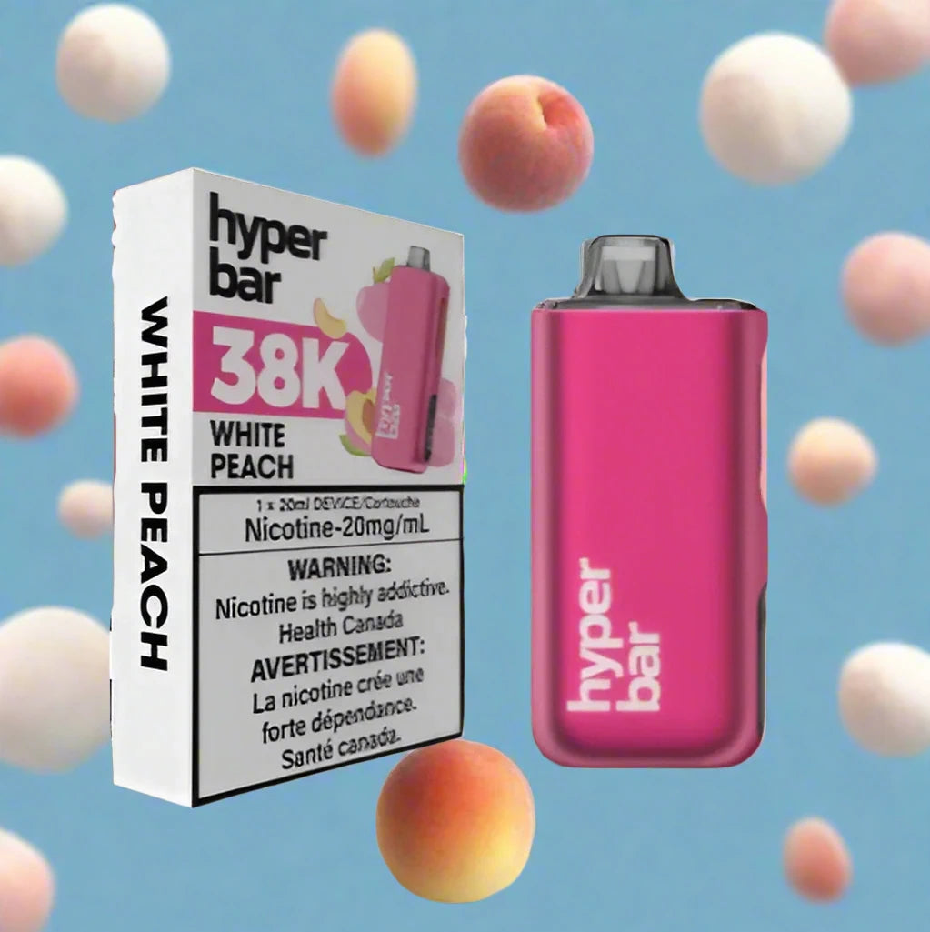 Hyper Bar 38K Disposable White Peach ONT