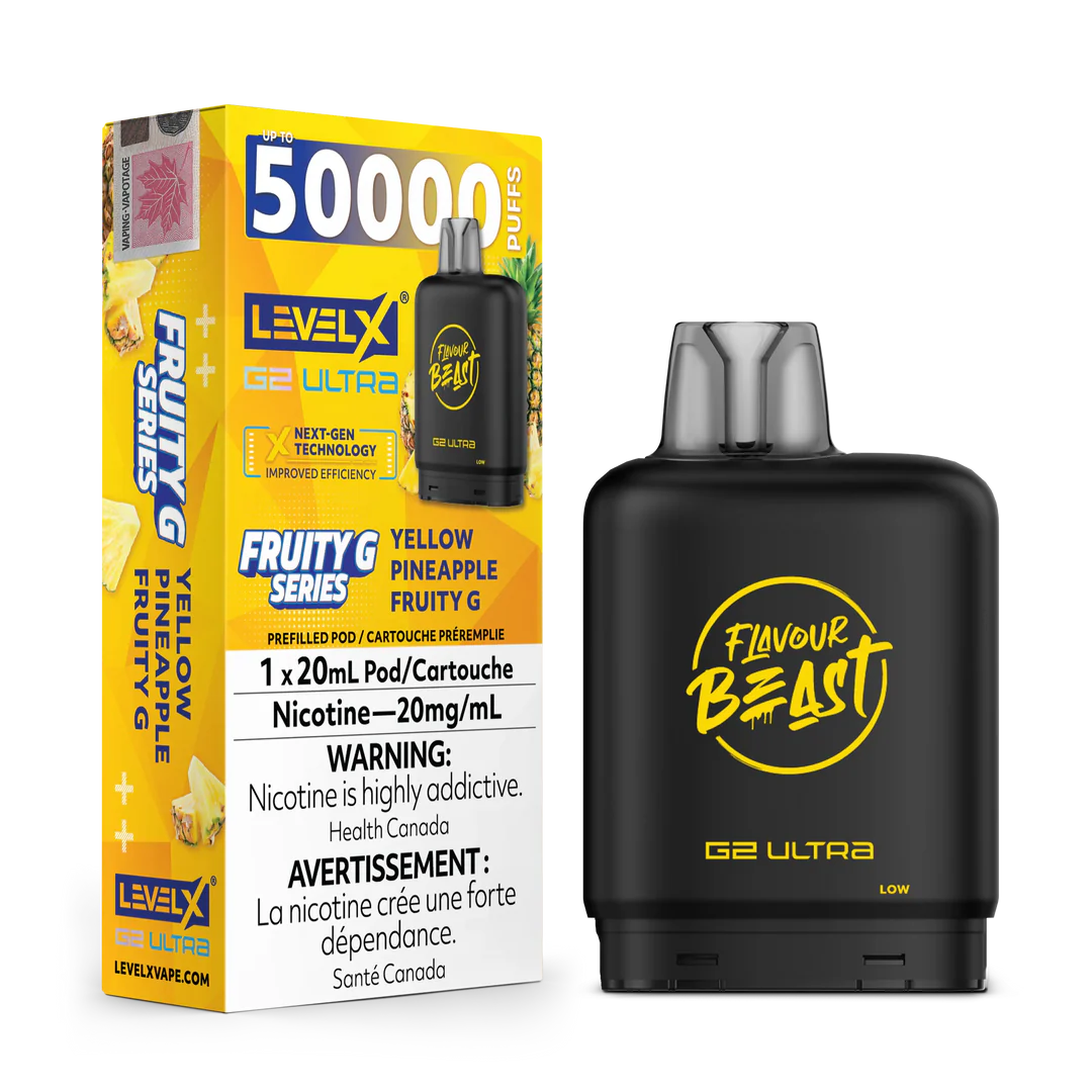 Flavour Beast G2 Ultra Level X PODS Fruity G Yellow Pineapple