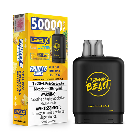 Flavour Beast G2 Ultra Level X PODS Fruity G Yellow Pineapple