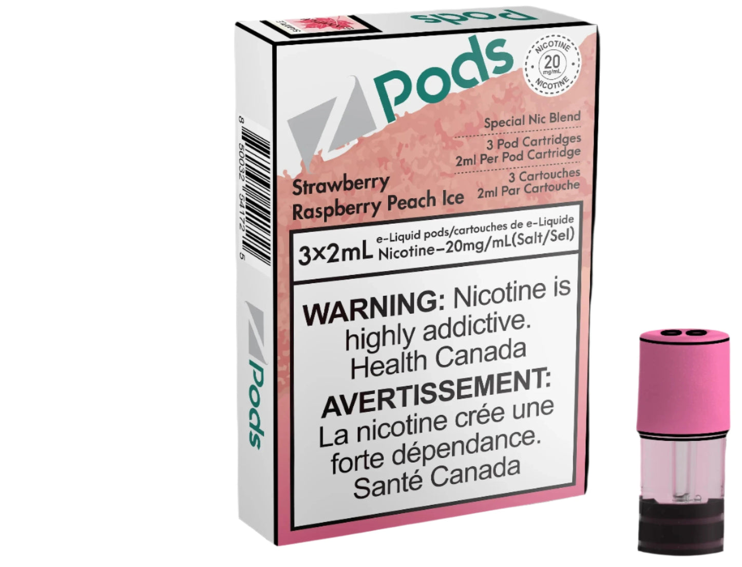 Z Lab Zpods Strawberry Raspberry Peach Ice(3x2ml) ONT