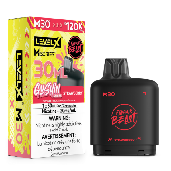 Level X Flavour Beast M Series Pod 30ml – Gushin Strawberry