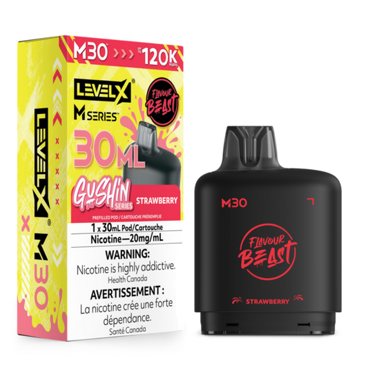 Level X Flavour Beast M Series Pod 30ml – Gushin Strawberry
