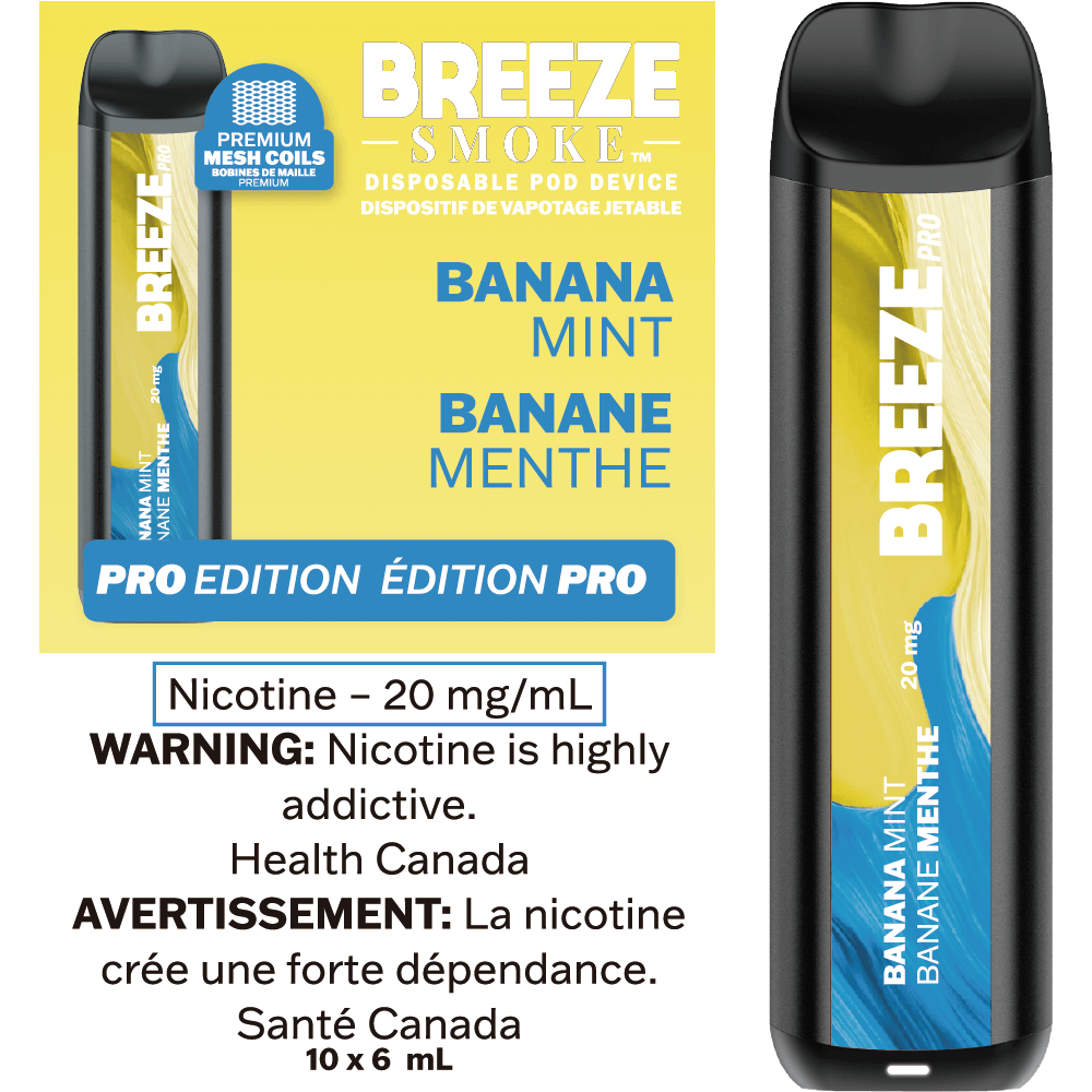 Breeze Smoke Pro Disposable Banana Mint S50 6ml