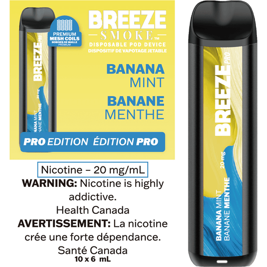 Breeze Smoke Pro Disposable Banana Mint S50 6ml