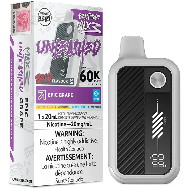 Flavour Beast Disposable Mode Max 3 60K Unleashed Epic Grape ONT