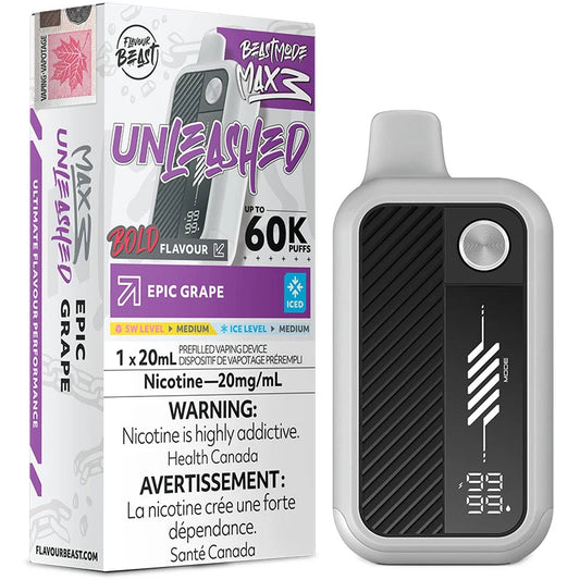 Flavour Beast Disposable Mode Max 3 60K Unleashed Epic Grape ONT