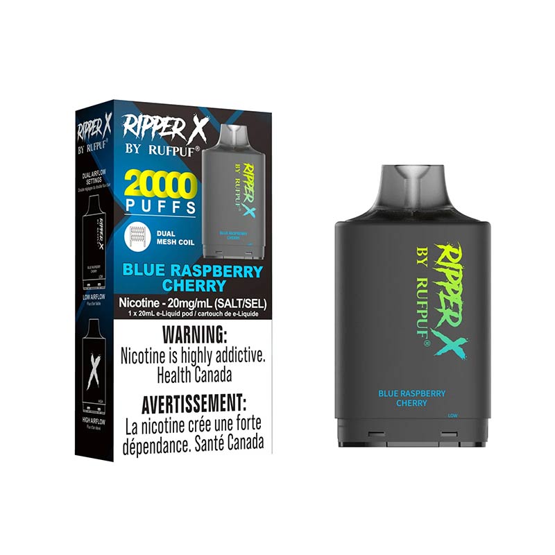 Ripper 20000 Level X Pods Blue Raspberry Cherry