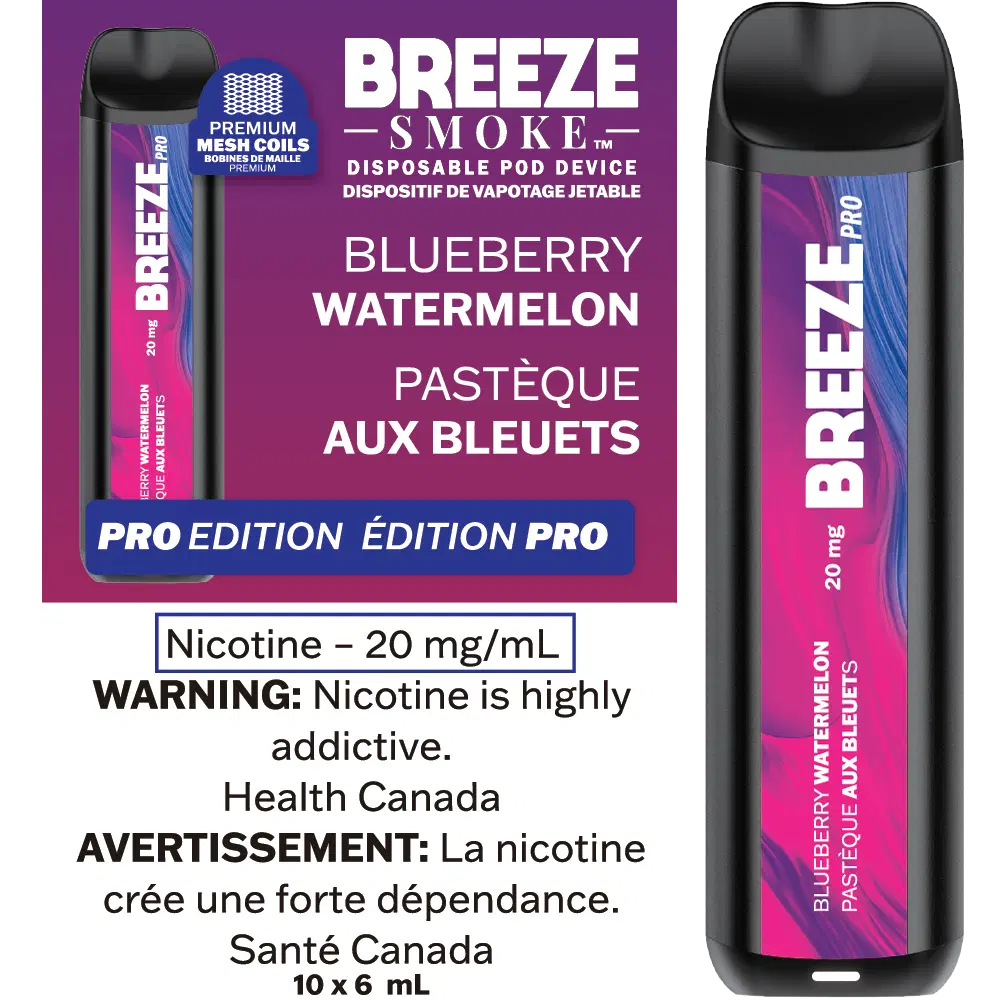 Breeze Smoke Pro Disposable  Blueberry Watermelon 6ml