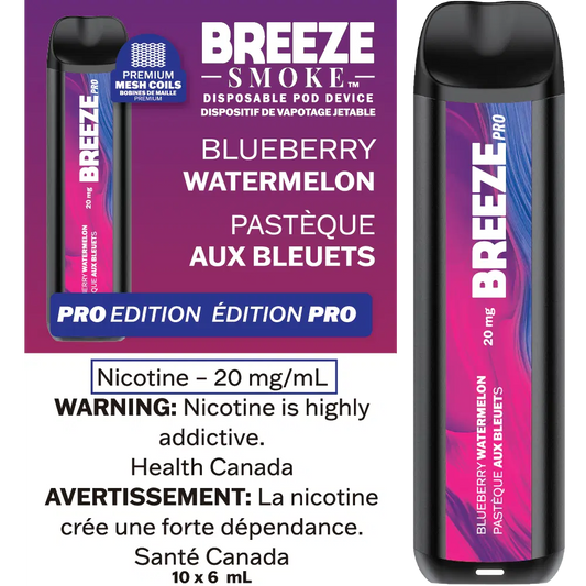 Breeze Smoke Pro Disposable  Blueberry Watermelon 6ml