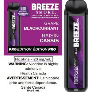 Breeze Smoke Pro Disposable Grape Blackcurrant 6ml