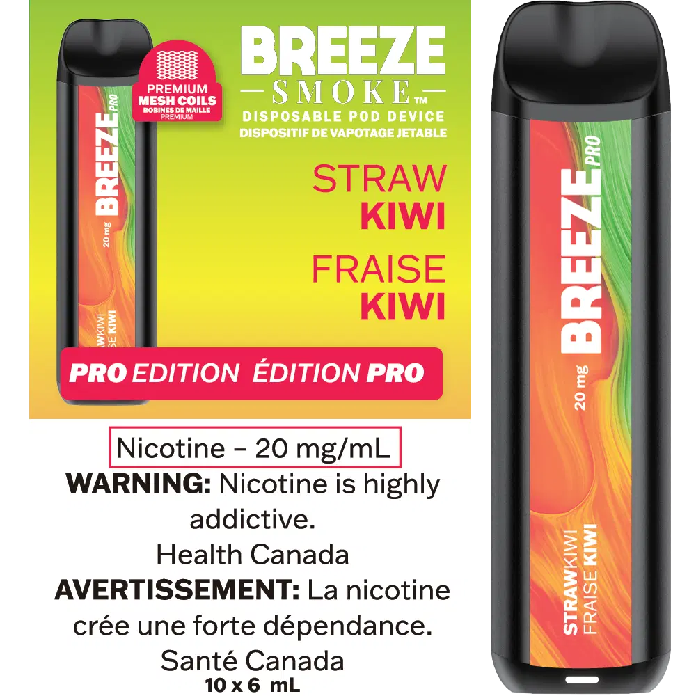 Breeze Smoke Pro Disposable Strawkiwi 6mL