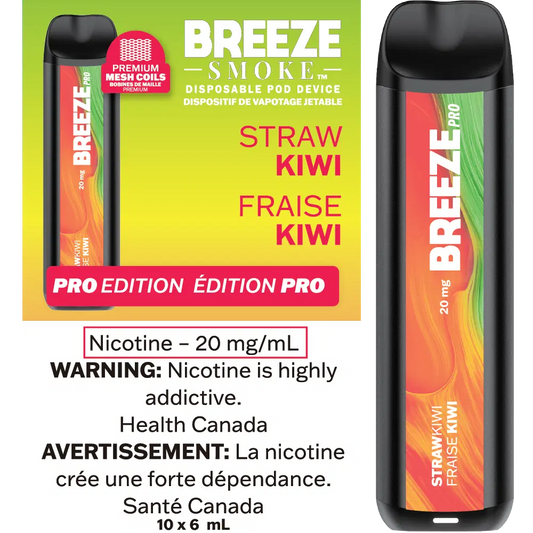 Breeze Smoke Pro Disposable Strawkiwi 6mL