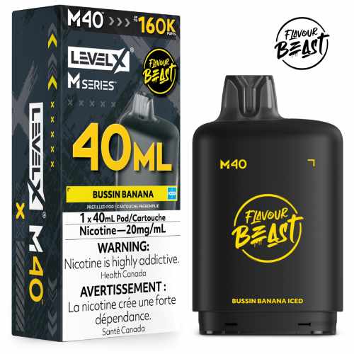 Level X Flavour Beast M Series Pod 40ml Bussin Banana Ice