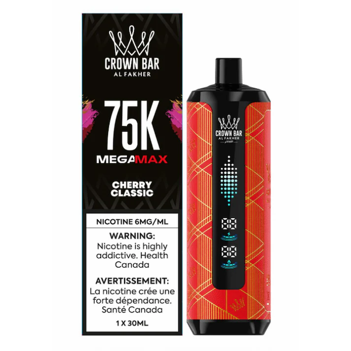 AL Fakher Crown Bar 75K MegaMax Disposable Cherry Classic ONT