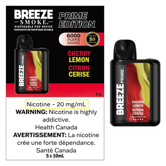 Breeze Prime 6000 Disposable Cherry Lemon