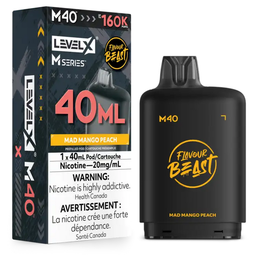 Level X Flavour Beast M Series Pod 40ml Mad Mango Peach