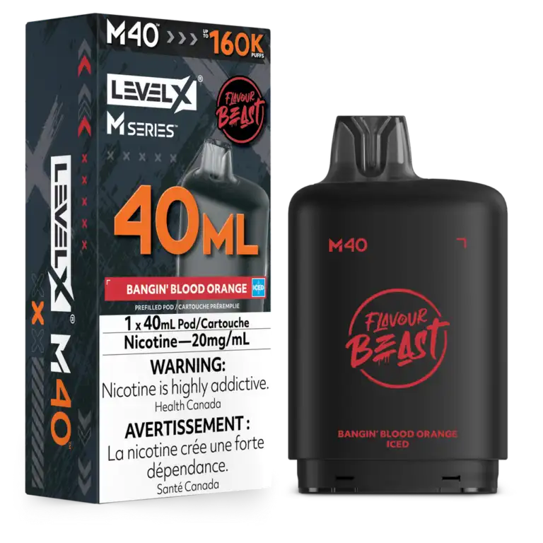 Level X Flavour Beast M Series Pod 40ml Bangin’ Blood Orange Iced