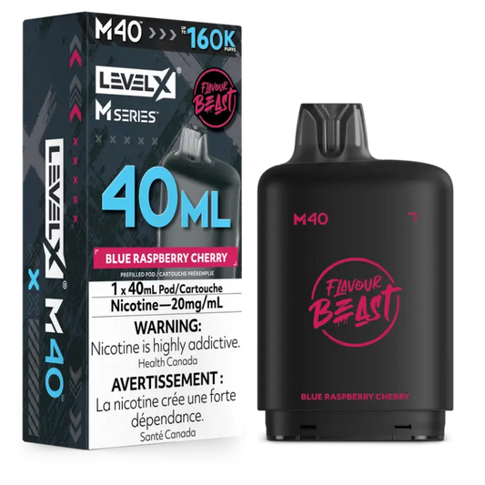 Level X Flavour Beast M Series Pod 40ml Blue Raspberry Cherry