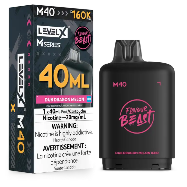 Level X Flavour Beast M Series Pod 40ml Dub Dragon Melon Iced